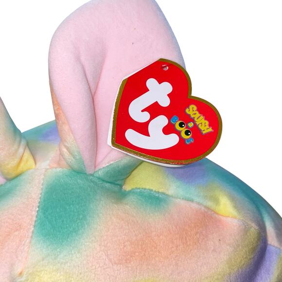 Ty Squish A Boos Plush Furry Easter Bunny Pillow Nursery Decor Baby Shower 18" - Picture 4 of 13